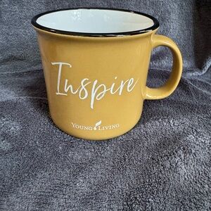 Young Living Mustard Yellow “Inspire” Mug Enamel-Style
